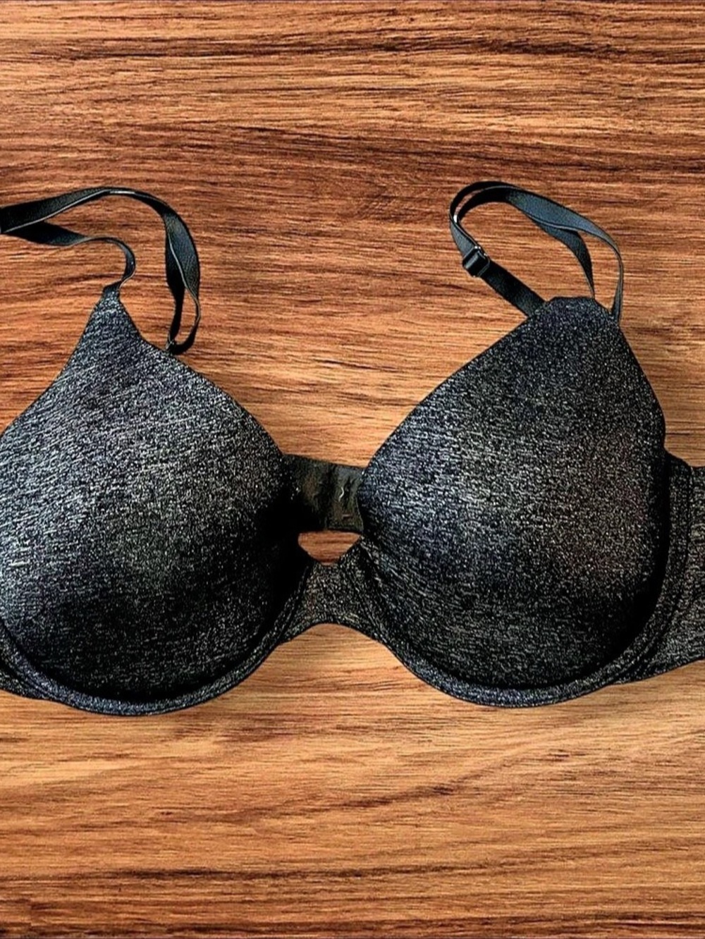 Victoria’s Secret Uplift Semi Demi Black Heather Bra Size 34B